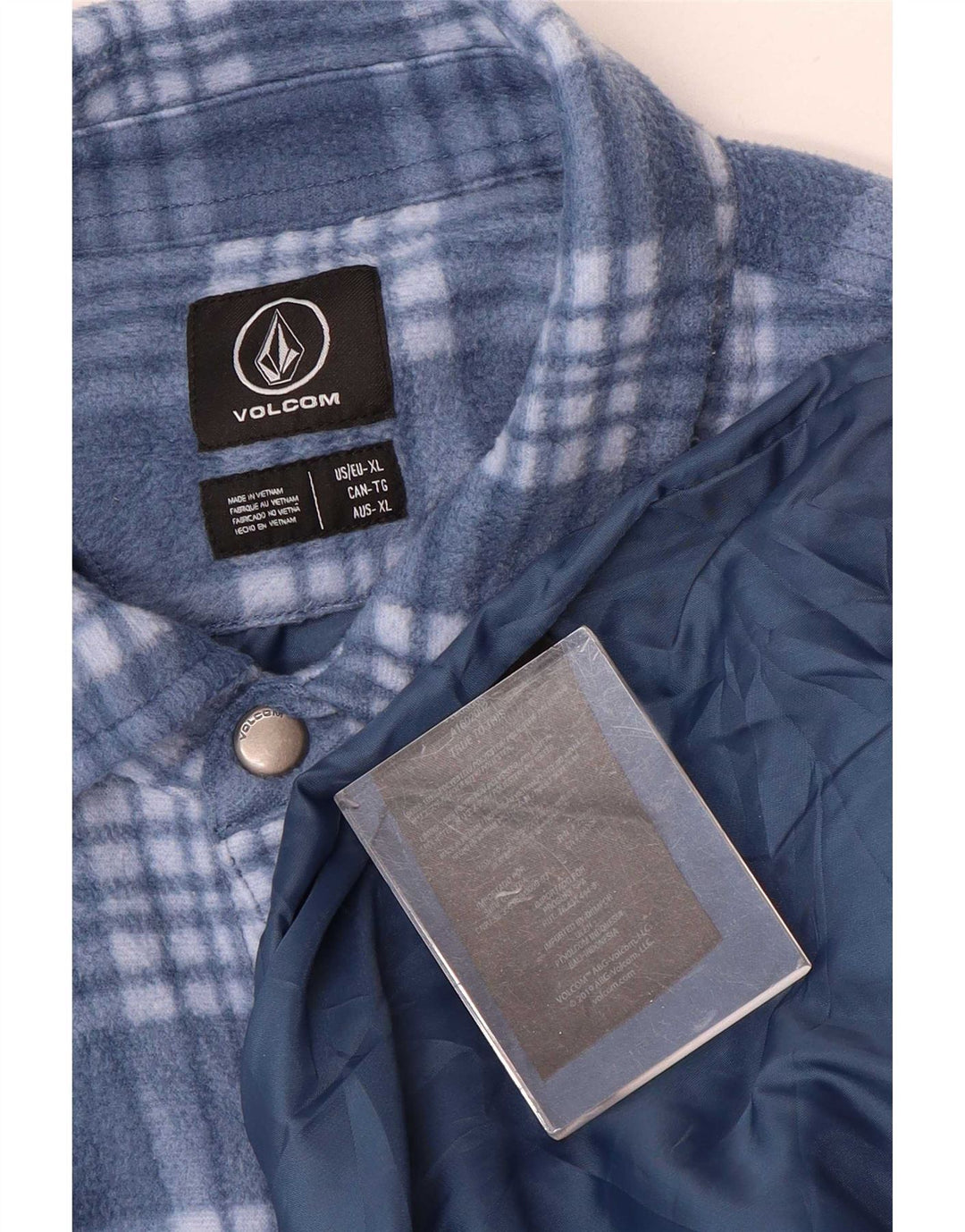 Volcom Herre Lumberjack Fleece Shirt XL Blue Check Polyester