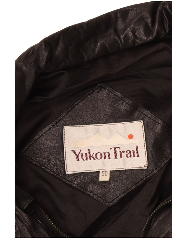 Yukon Trail Herre Læderjakke IT 50 Large Sort