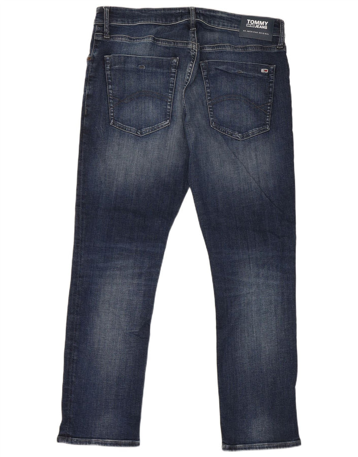 Tommy Hilfiger Herre Slim Jeans W36 L30 Blå Bomuld