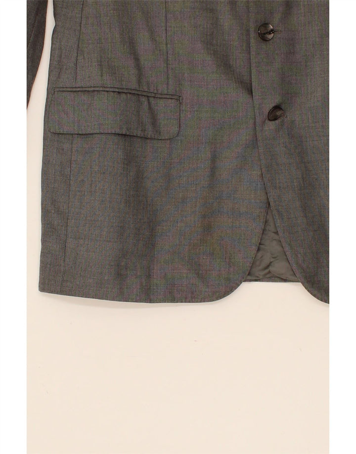 PIERRE CARDIN Mens 3 Button Blazer Jacket UK 38 Medium Grey Merino Wool Vintage Pierre Cardin and Second-Hand Pierre Cardin from Messina Hembry 