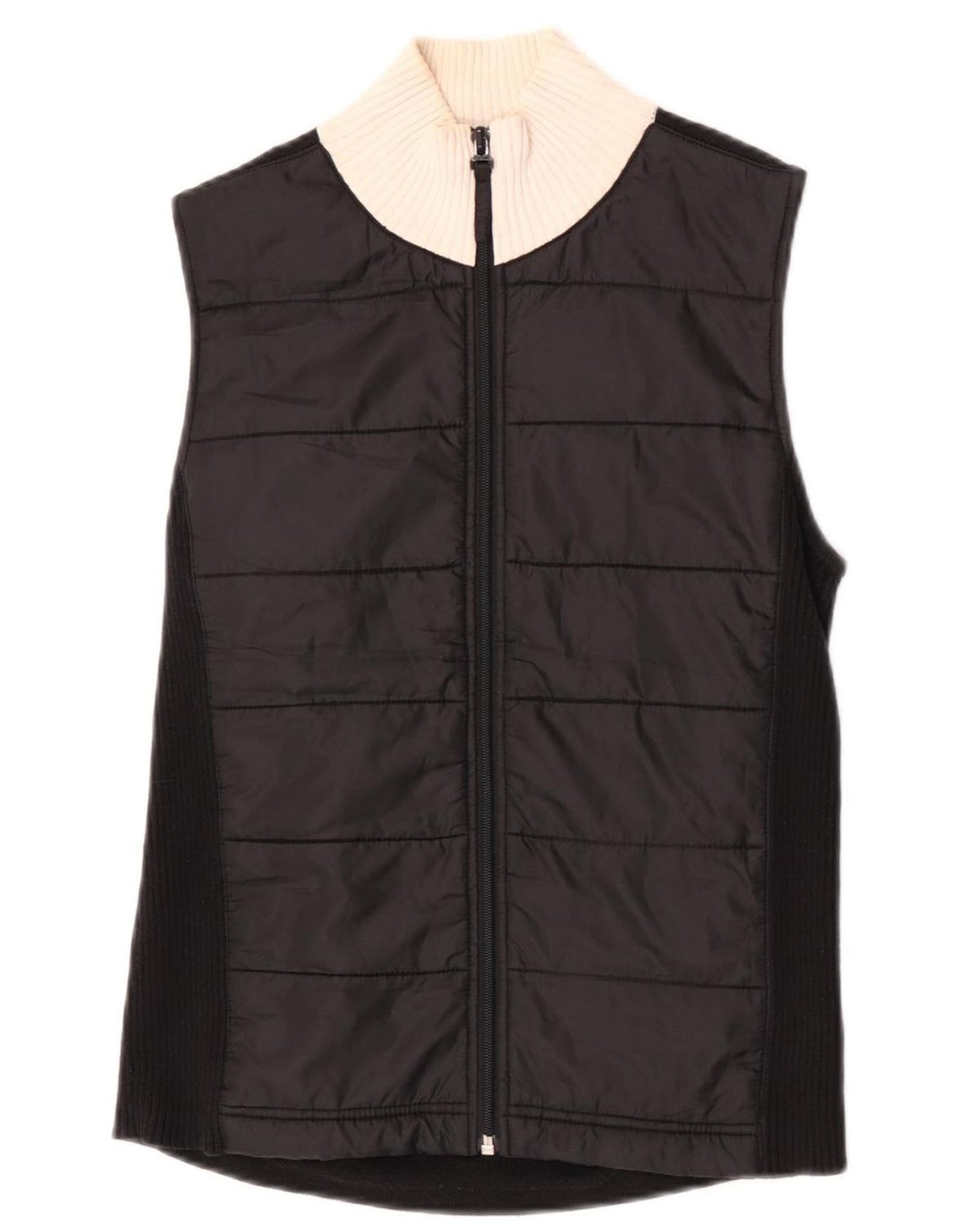 Tommy Hilfiger Dame Gilet UK 12 Medium Sort Colourblock Bomuld