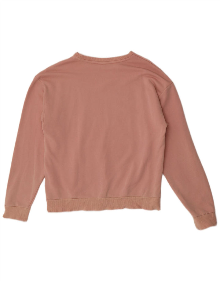 Puma Dame Grafisk Oversized Sweatshirt Jumper UK 10 Small Pink Bomuld