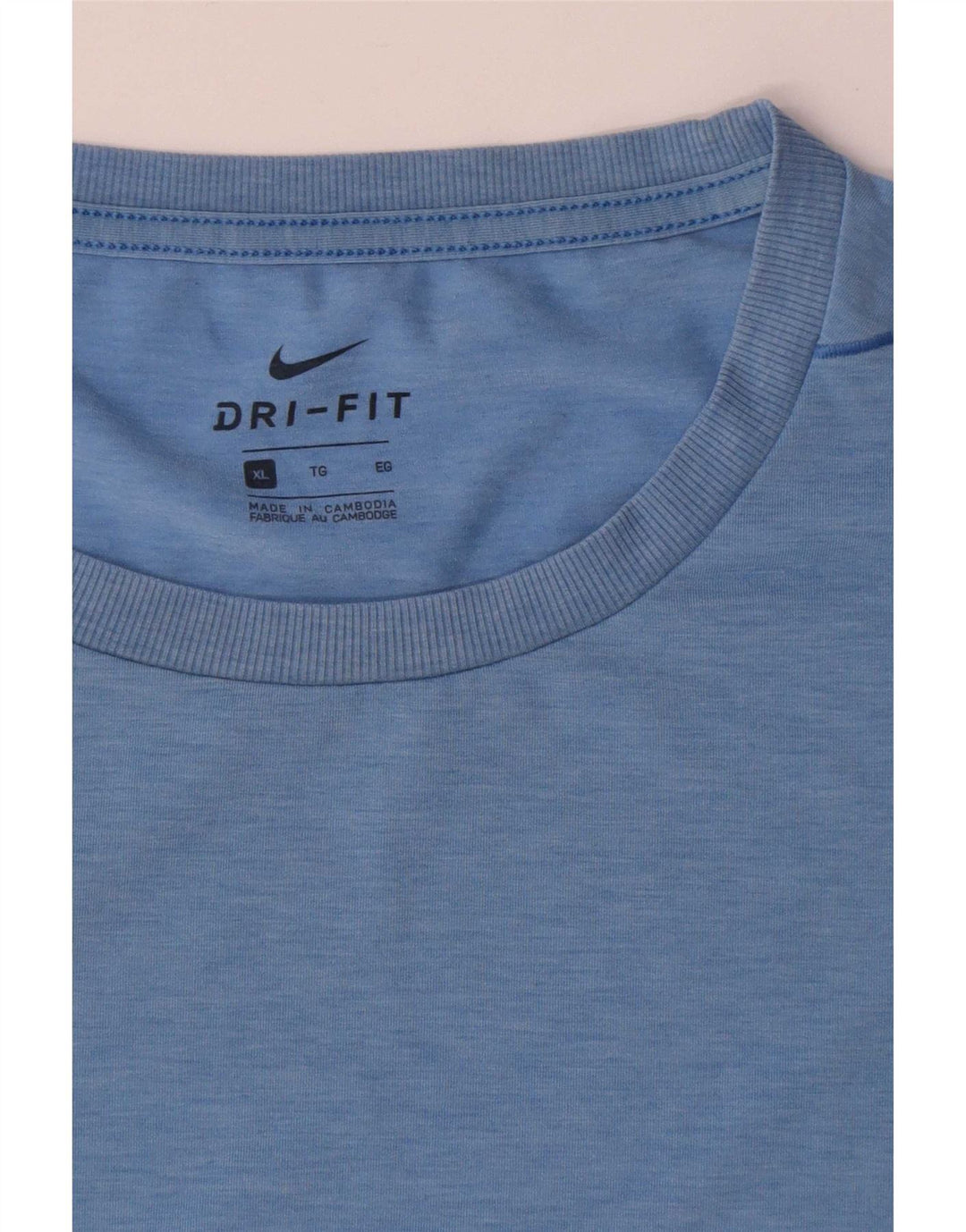 Nike Herre Dri Fit T-Shirt Top XL Blå Polyester