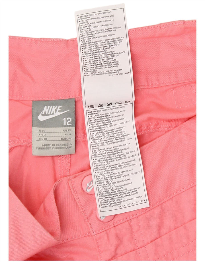 Nike Bermuda Shorts til kvinder UK 12 Medium W30 Pink Bomuld