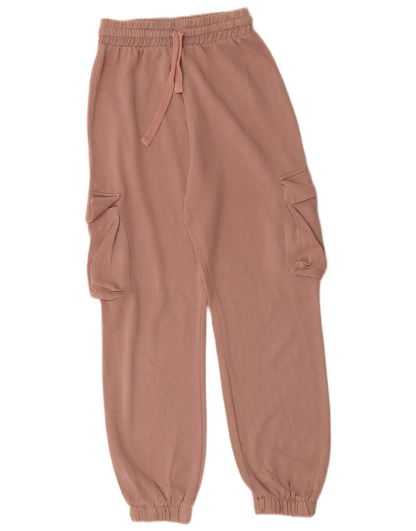 Zara Dame Cargo Træningsdragt Bukser Joggers UK 8 Small Pink Bomuld