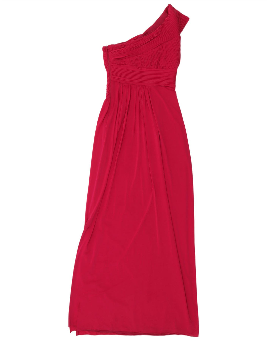 Coast Dame Maxi One Shoulder Kjole UK 8 Small Pink Acetate