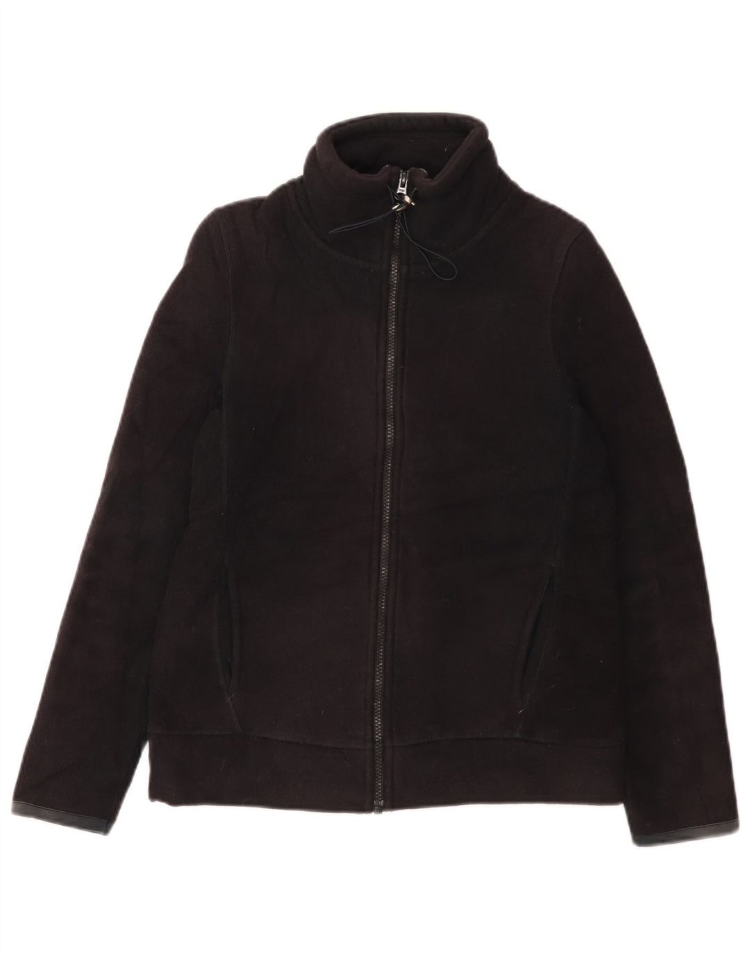 Marks & Spencer Sherpa Fleecejakke til kvinder UK 8 Lille sort polyester