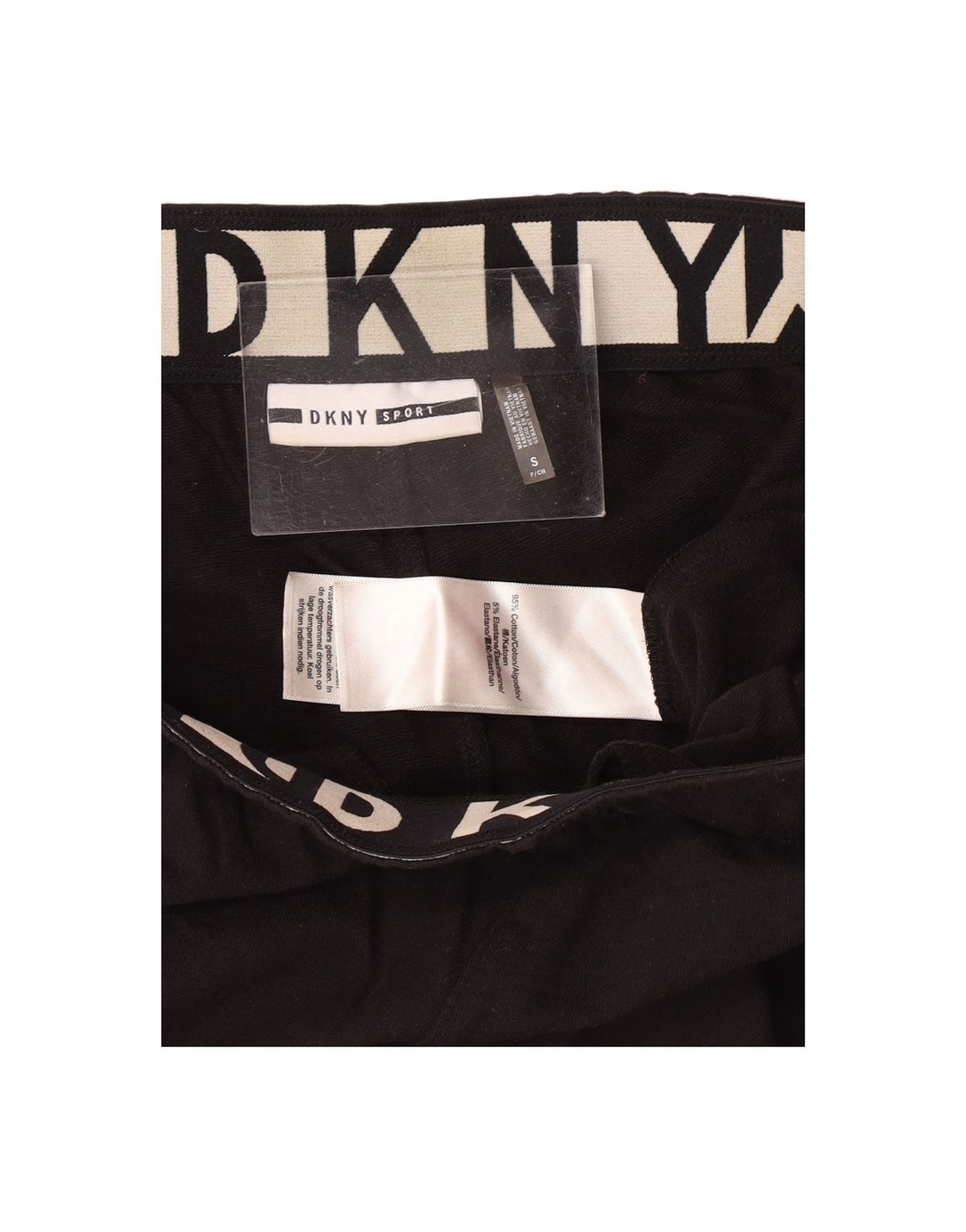 DKNY Mens Tracksuit Trousers Joggers Small  Black Cotton
