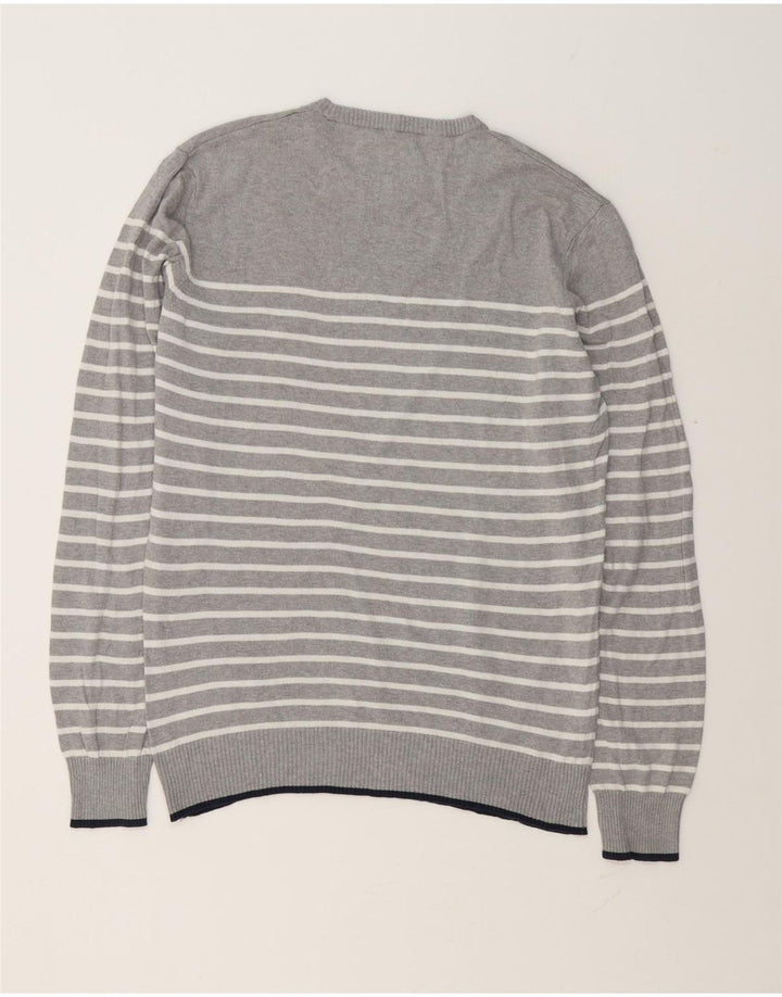 PEPE Jeans Herre Crew Neck Jumper Sweater Lille grå stribet
