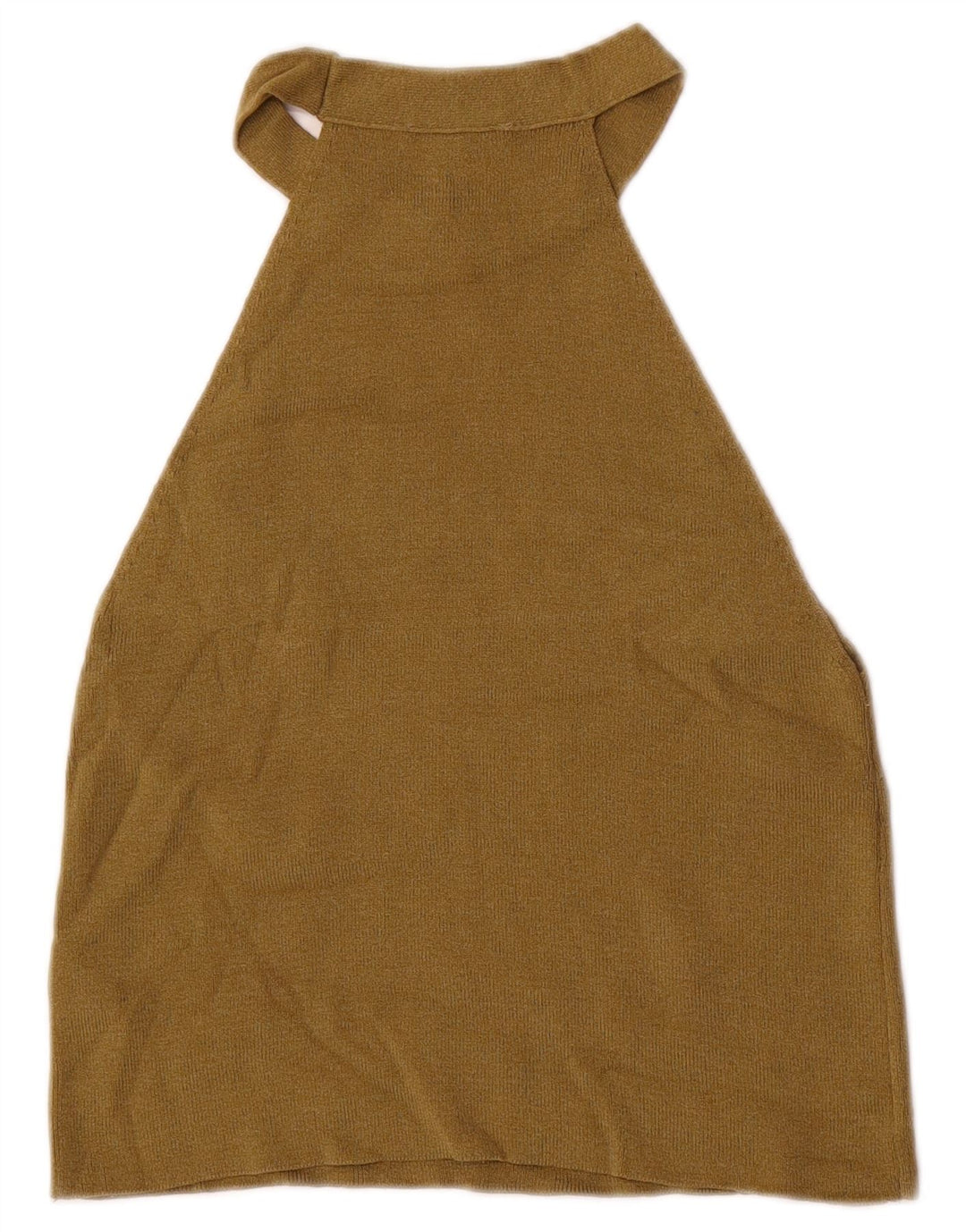 Topshop Dame Halter Top UK 8 Small Khaki Viscose