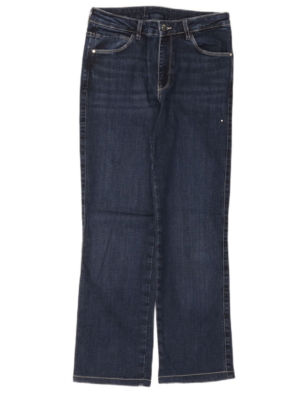 GUESS Dame Eco Straight Jeans W28 L27 Marineblå Bomuld