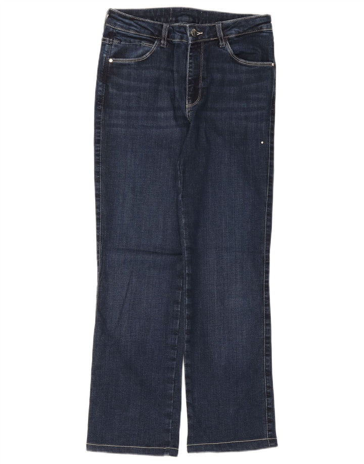 GUESS Dame Eco Straight Jeans W28 L27 Marineblå Bomuld