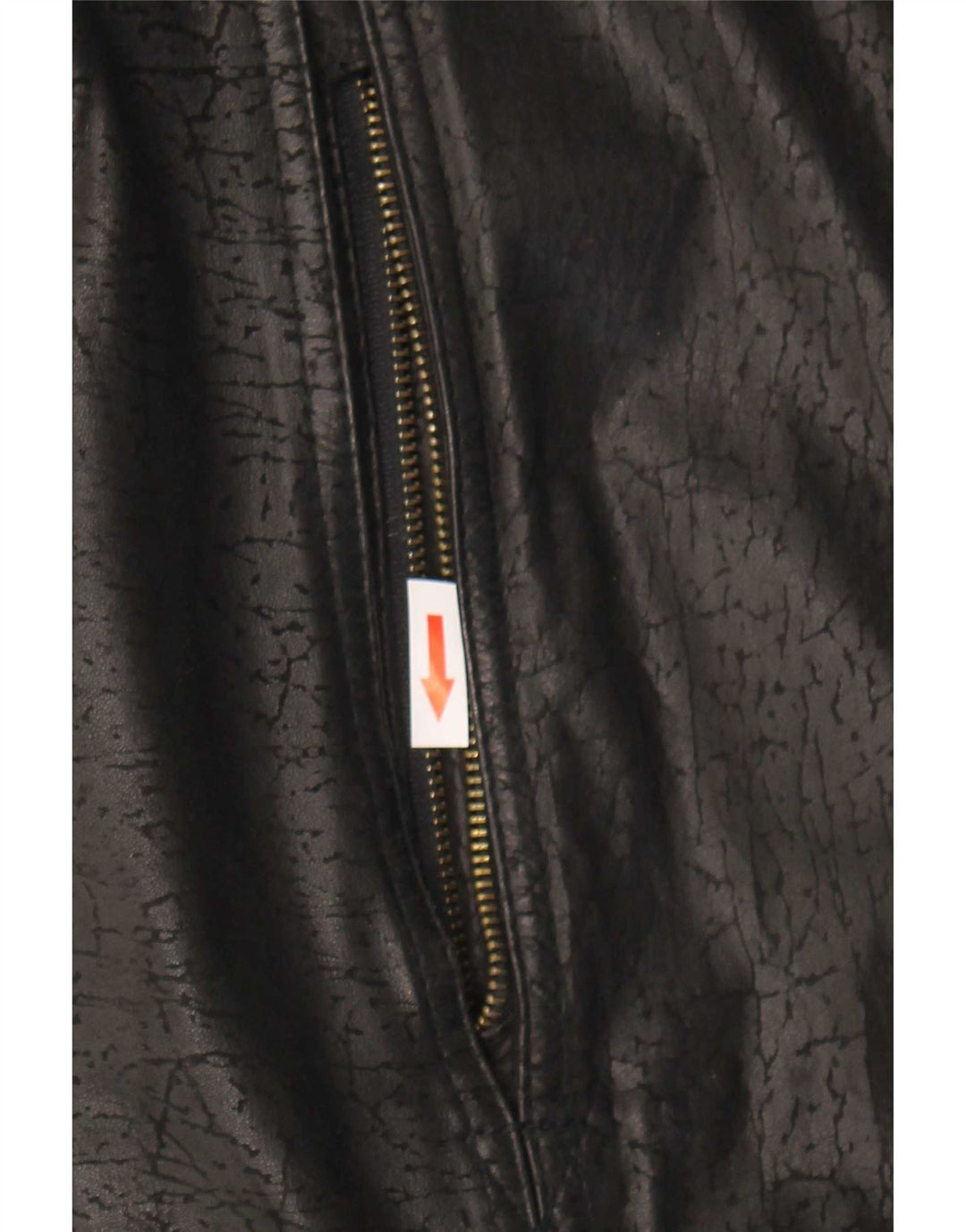 Vintage herre læderjakke IT 52 XL Sort