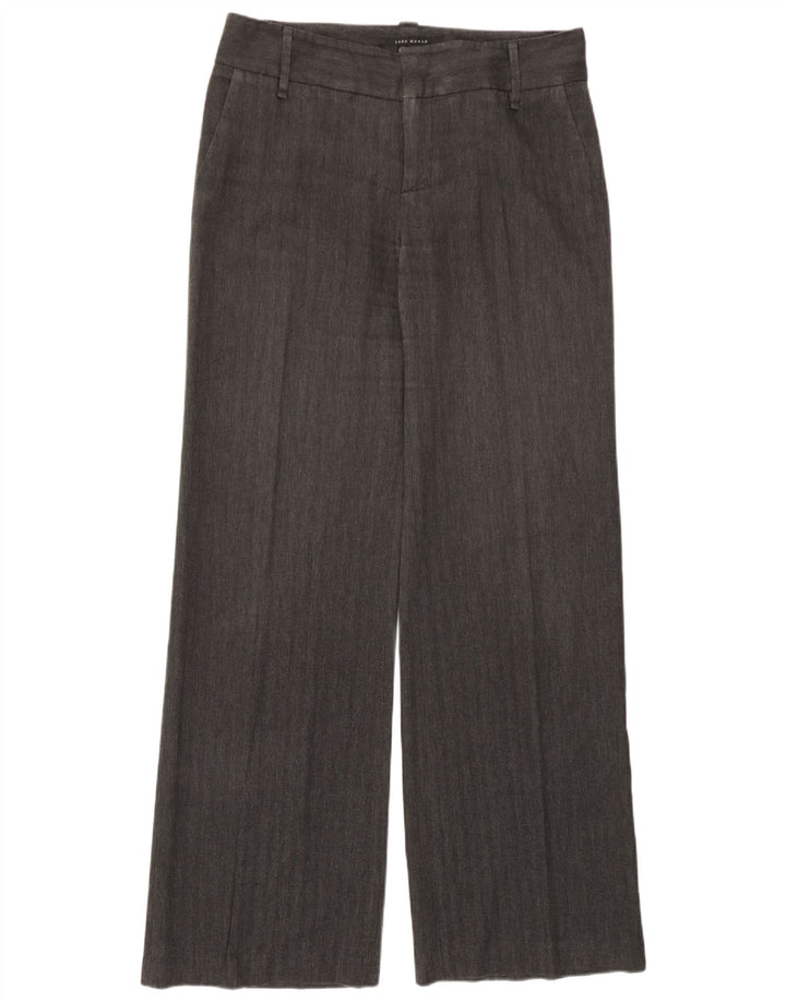 Zara Dame Casual Bukser EU 42 Large W32 L34 Grey Herringbone Classic