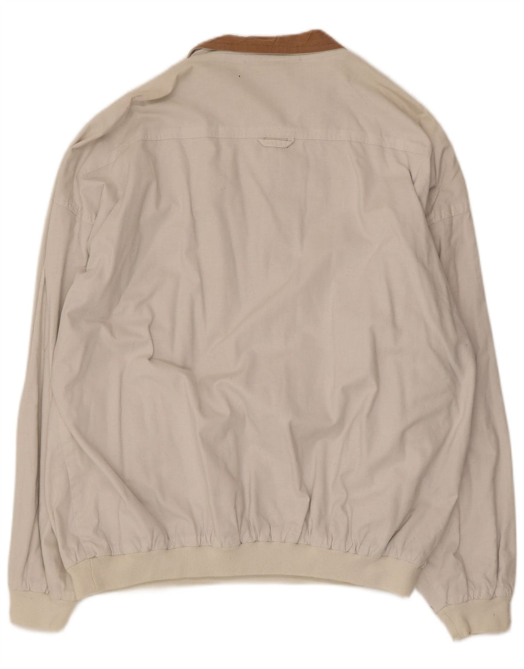 Ny Hurtig Herre Button Neck Sweatshirt Jumper Stor Hvid Bomuld