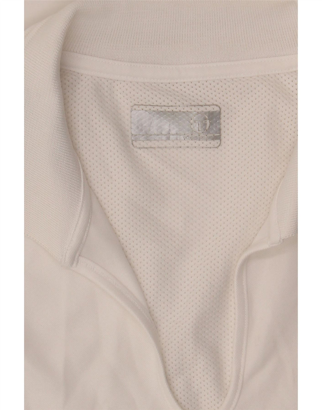 SERGIO TACCHINI Dame Polo Shirt UK 12 Medium White Colourblock