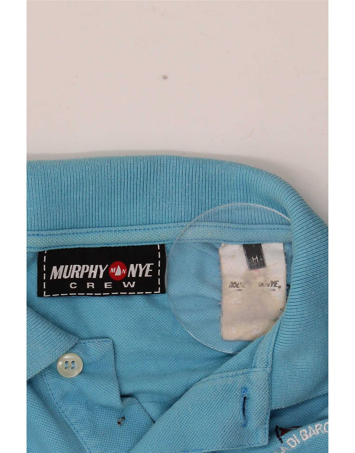 Murphy & Nye Herre grafisk poloshirt mellemblå
