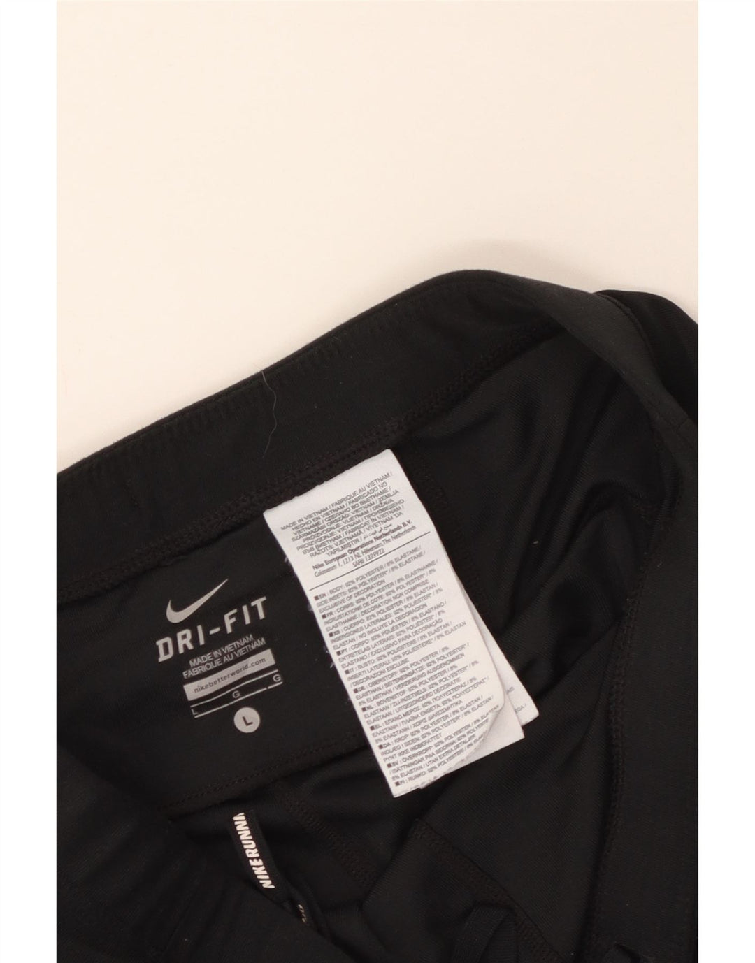 Nike Dame Dri Fit Leggings UK 14 Large Black Polyester