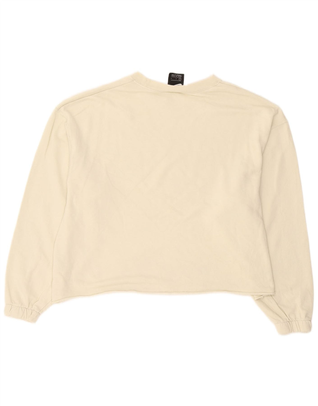 Nike Dame Grafisk Oversized Sweatshirt Jumper UK 16 Stor Beige Bomuld