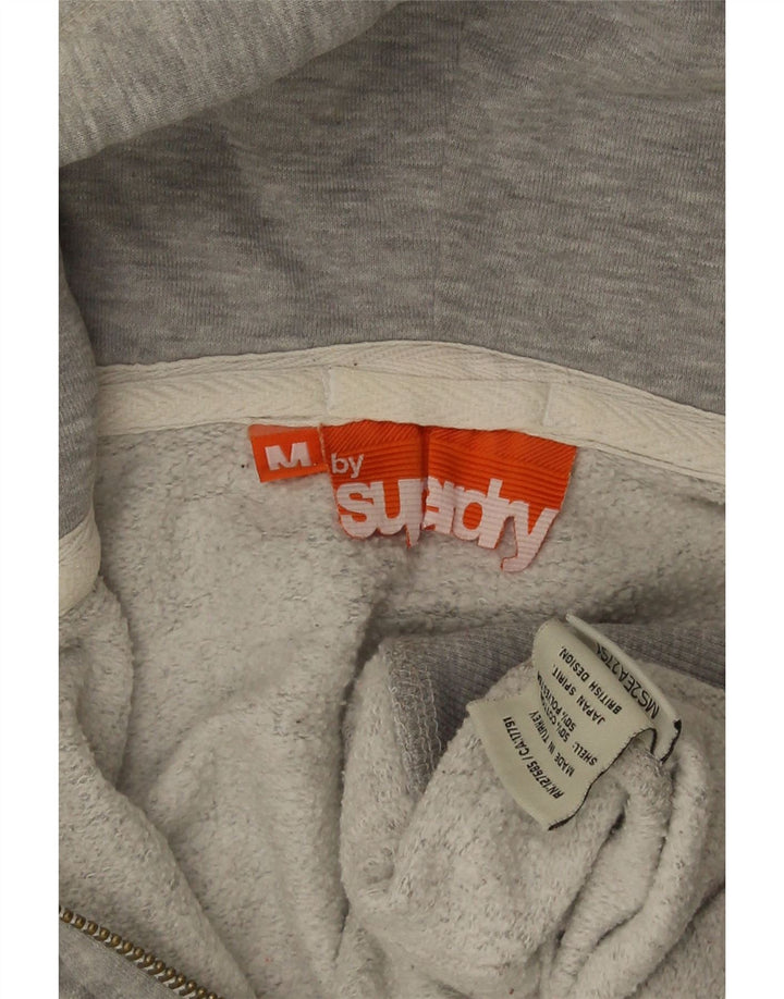 Superdry Hættetrøje med lynlås til mænd mellemgrå flækket bomuld