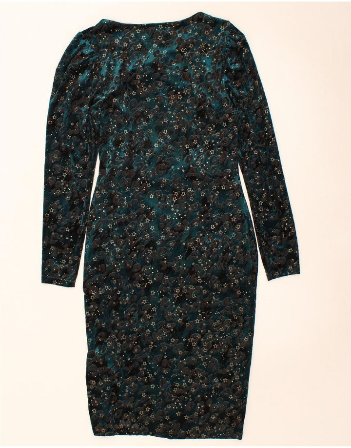 MONSOON Womens Abstract Pattern Bodycon Dress UK 10 Small Black Vintage Monsoon and Second-Hand Monsoon from Messina Hembry 