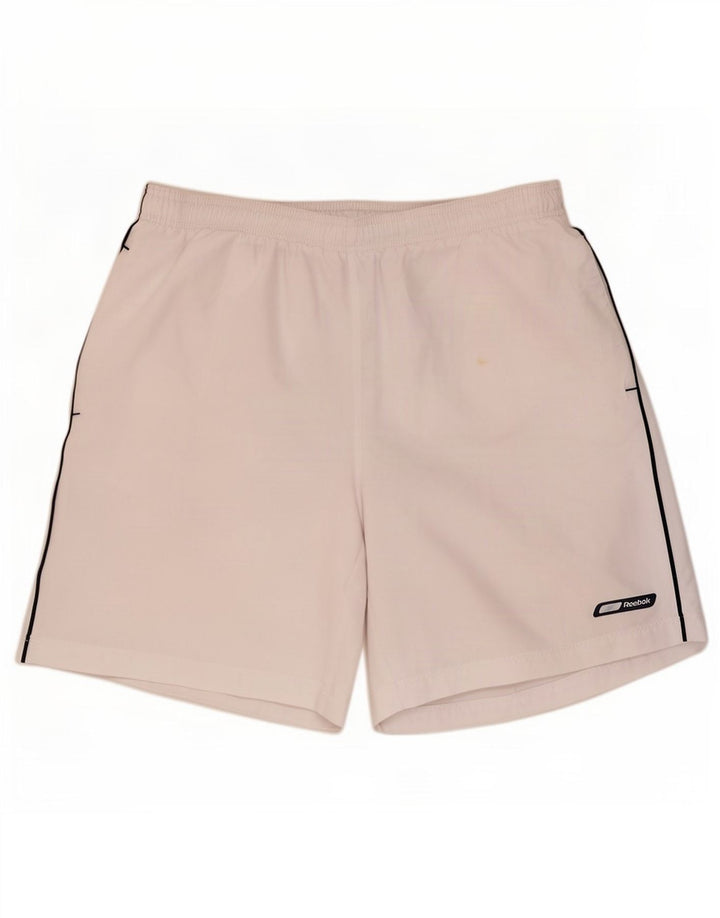 Reebok Sportshorts til mænd, store hvide polyester