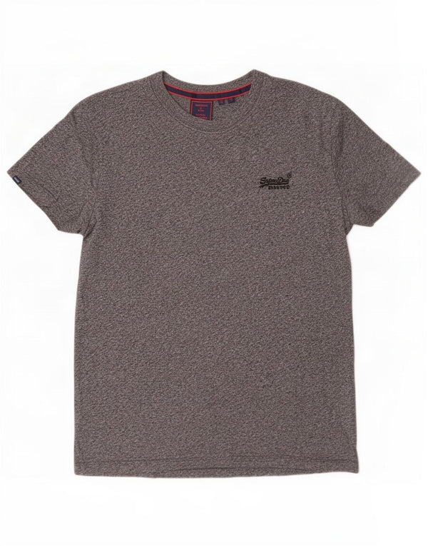 Superdry T-shirt top mellem grå bomuld til mænd