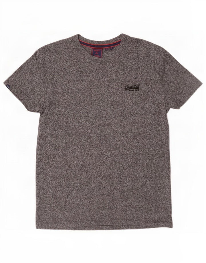 Superdry T-shirt top mellem grå bomuld til mænd