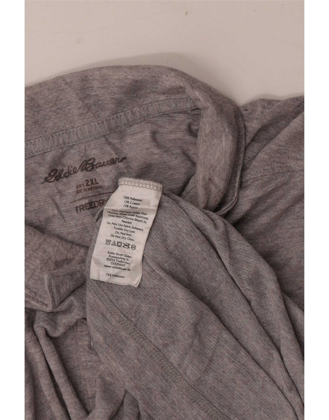 Eddie Bauer Herre kortærmet Regular Fit Polo Shirt 2XL Grå Polyester