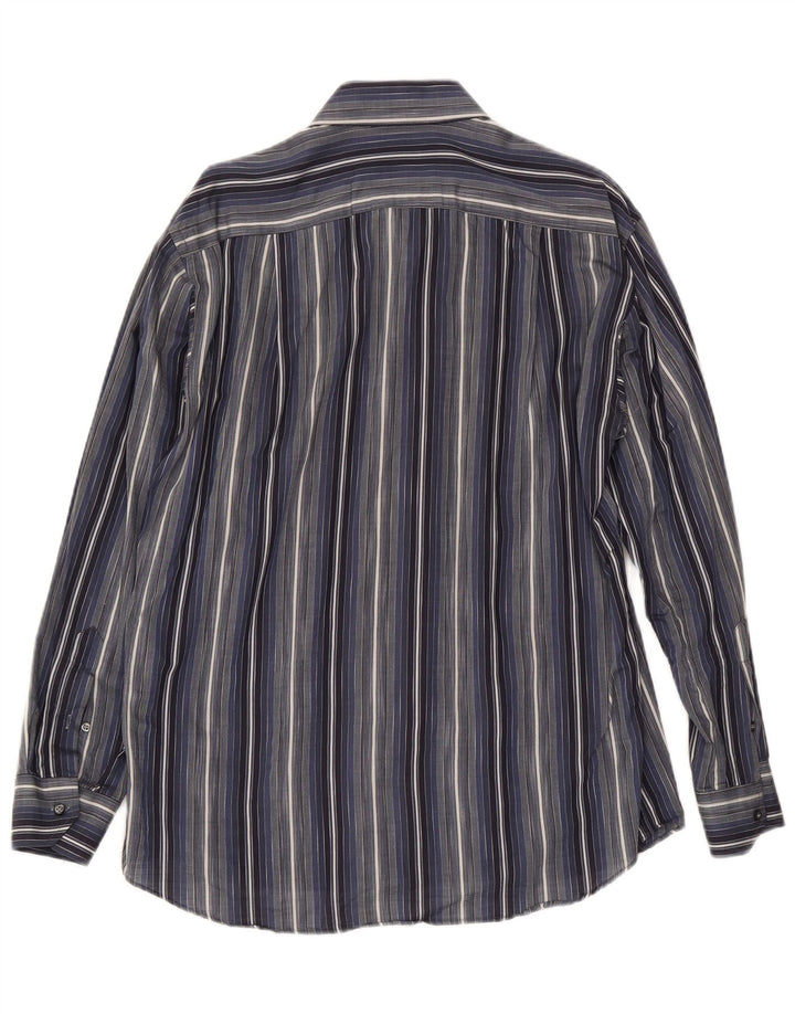 Roccobarocco herreskjorte str. 39 15 1/2 Mellem marineblå stribet