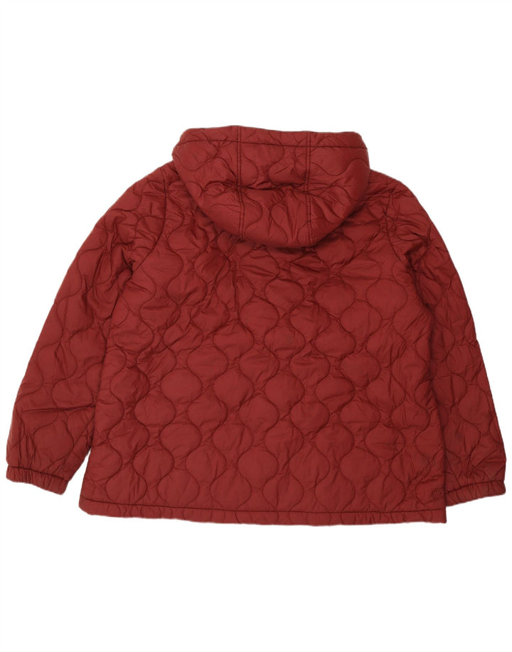 FAT FACE Kvilted hættejakke til kvinder UK 20 2XL Burgundy Polyester