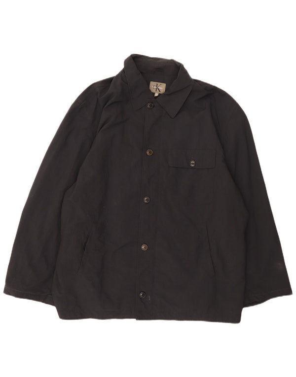 Calvin Klein Herre Windbreaker Jacket UK 44 2XL Sort