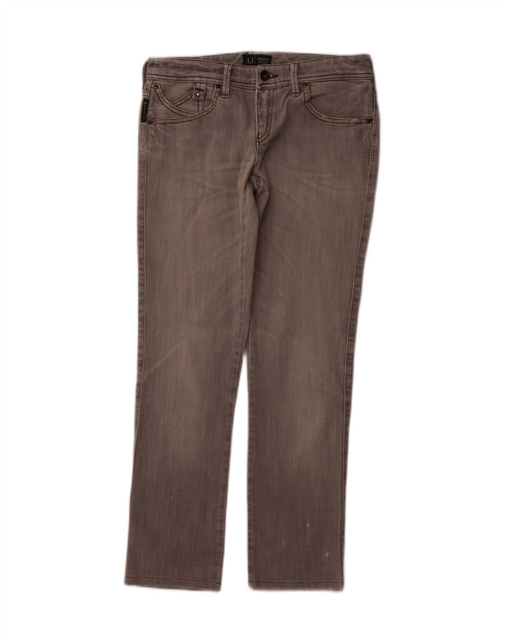 ARMANI Womens Straight Jeans W27 L28  Grey Cotton