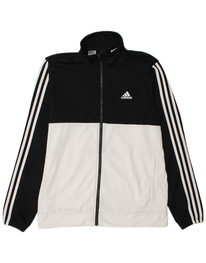 Adidas Træningsdragt til mænd Topjakke UK 40/42 Medium Sort Colourblock