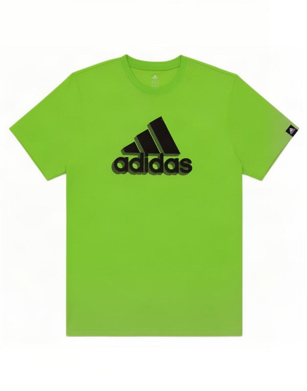 Adidas Mens Climalite Graphic T-Shirt Top Medium Green Cotton
