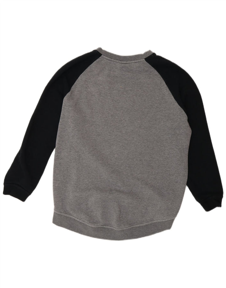 Nike Dame Air Graphic Sweatshirt Jumper UK 14 Medium Grey Colourblock