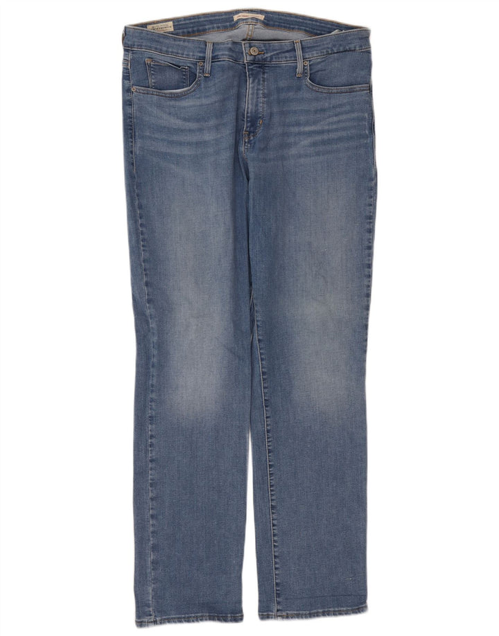 Levi's Dame 314 Shaping Straight Jeans W36 L32 Blå Bomuld