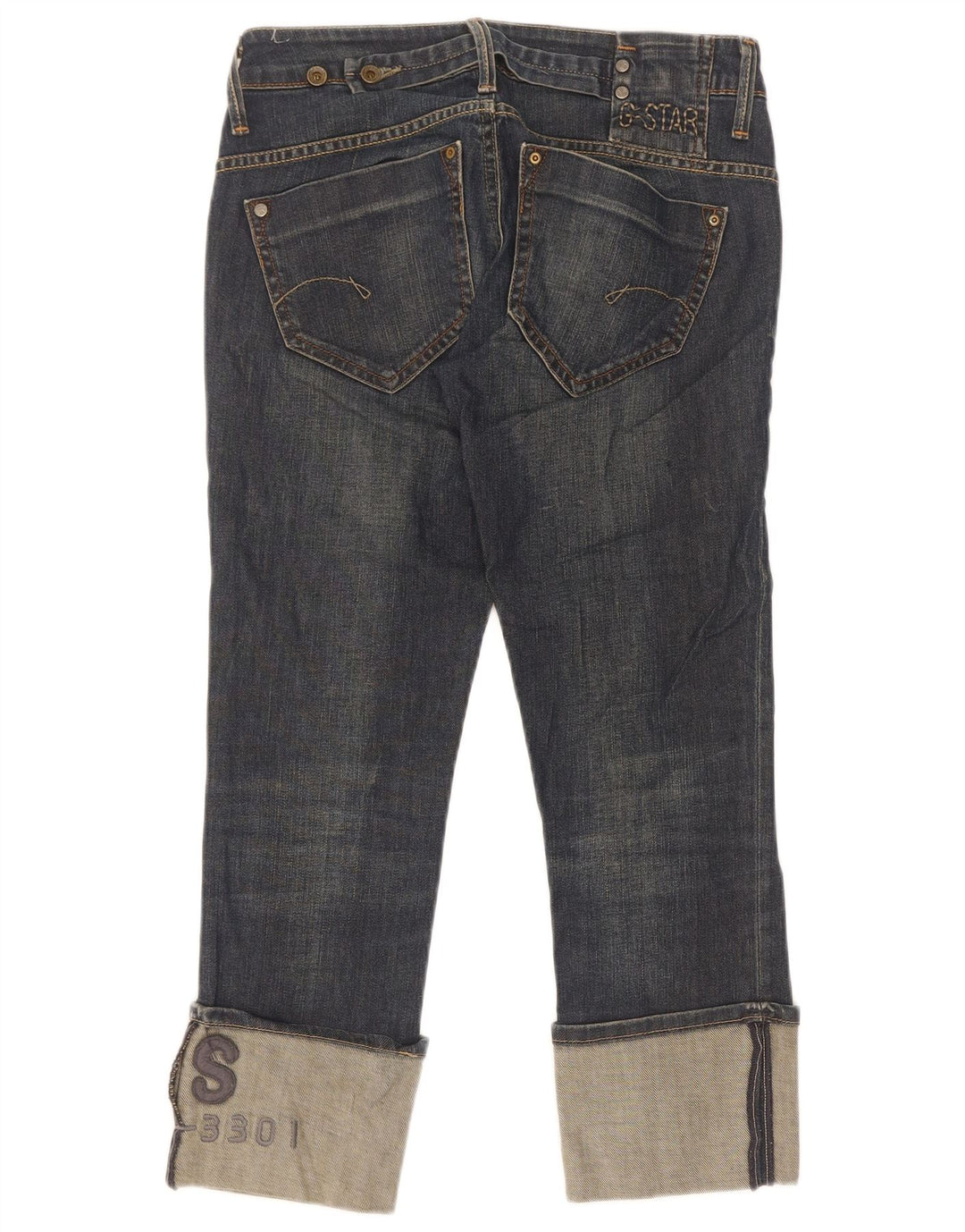 G-Star Womens Cropped Jeans W28 L25 Marineblå Bomuld