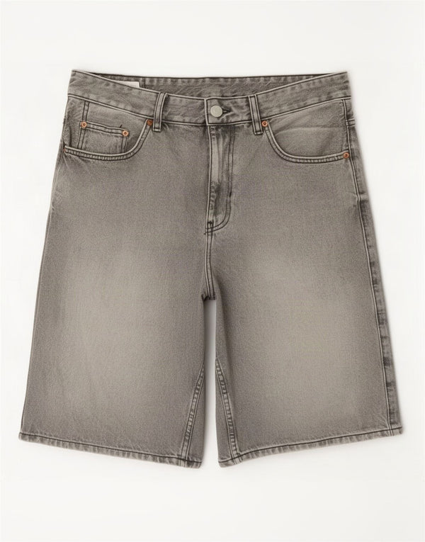 Zara Herre Denim Shorts IT 44 Large W34 Grå Bomuld