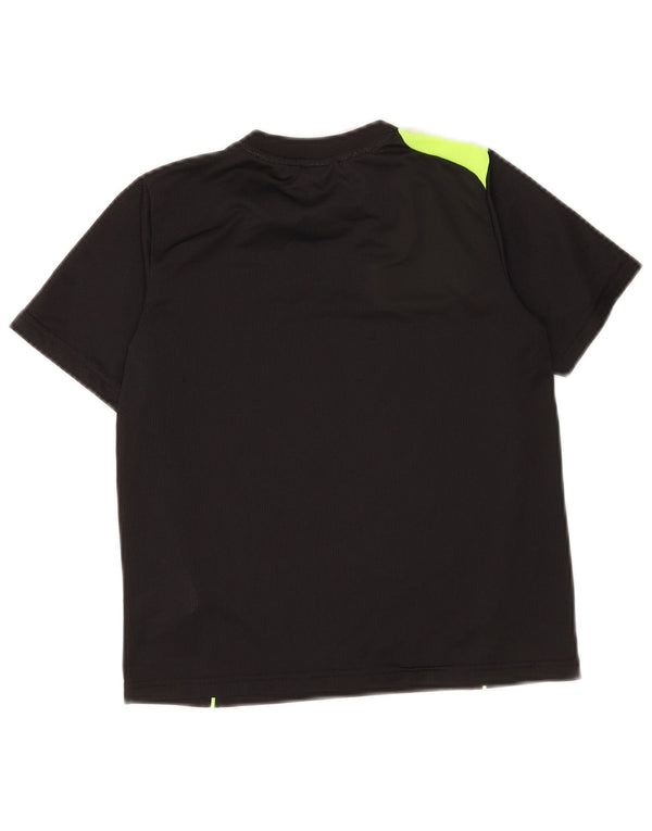 Adidas Boys Graphic T-Shirt Top 9-10 Years Black Colourblock Polyester