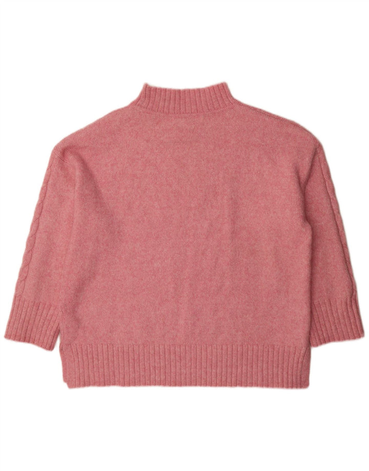 Marks & Spencer Dame Turtle Neck Jumper Sweater UK 16 Large Pink