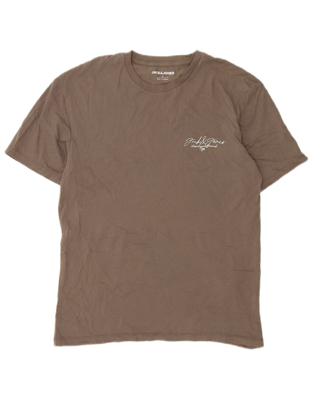 Jack & Jones herre T-shirt top medium brun bomuld