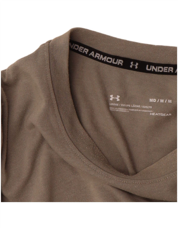 UNDER ARMOUR Herre Heat Gear Grafisk T-Shirt Top Medium Grå