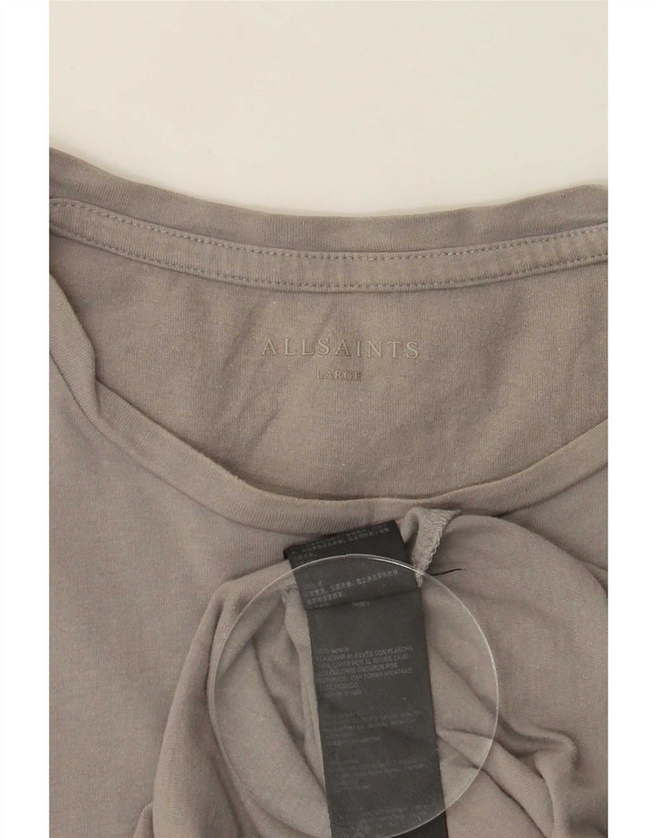 All Saints Herre T-Shirt Top Stor Grå Bomuld