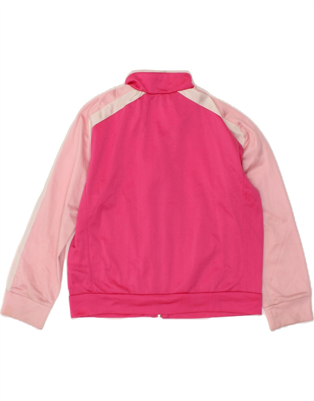 ADIDAS Girls Tracksuit Top Jacket 7-8 Years Pink Colourblock Polyester Vintage Adidas and Second-Hand Adidas from Messina Hembry 