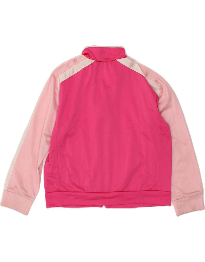 ADIDAS Girls Tracksuit Top Jacket 7-8 Years Pink Colourblock Polyester Vintage Adidas and Second-Hand Adidas from Messina Hembry 