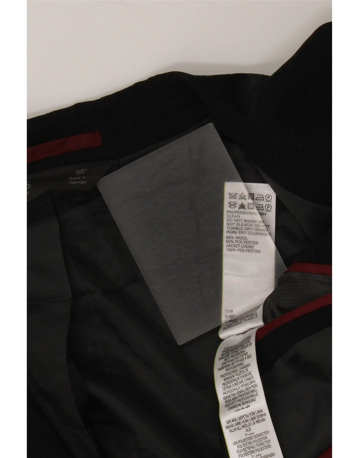 Marks & Spencer Herre 2 Button Blazer Jacket UK 46 3XL Sort Uld