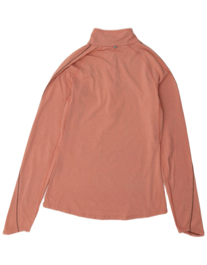 Nike Dame Dri Fit Pullover med lynlås-hals Træningsdragt Top UK 10 Lille Pink