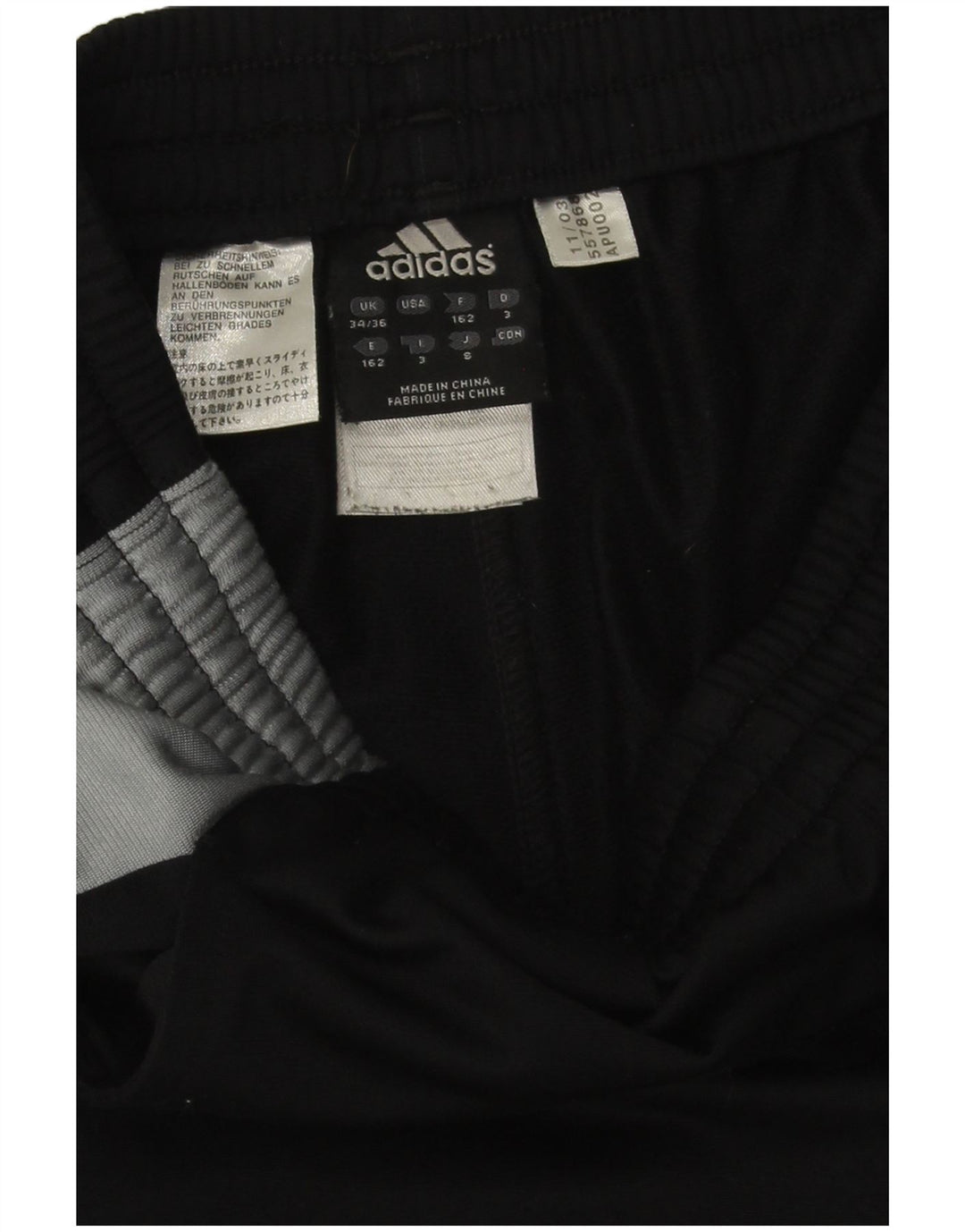 Adidas Træningsdragtsbukser til mænd Small Black Colourblock Polyester