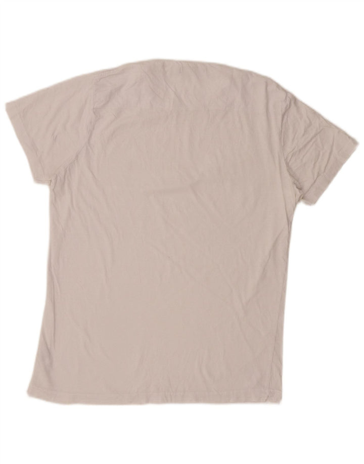FRENCH CONNECTION Dame T-Shirt Top UK 12 Medium Hvid Bomuld
